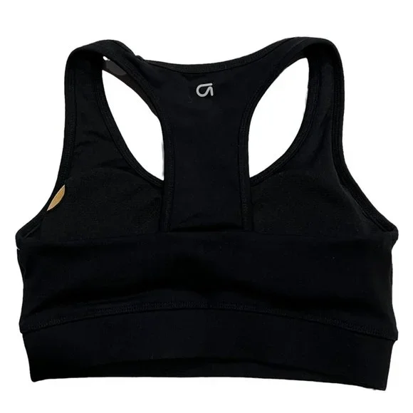 NWT GAP Fit T-Back Sports Bra Sz XS Black Pullover - Picture 3 of 8